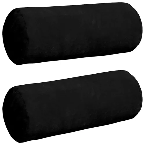 Hengerpárnák 2 pcs Fekete Ø 15 x 40 cm Mikroszálas Szövet