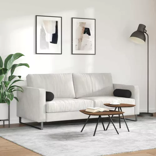 Hengerpárnák 2 pcs Fekete Ø 15 x 40 cm Mikroszálas Szövet