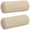 Hengerpárnák 2 pcs Krém Ø 15 x 40 cm Mikroszálas Szövet