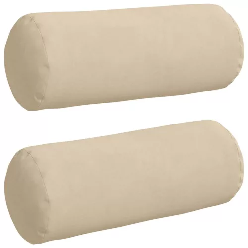 Hengerpárnák 2 pcs Krém Ø 15 x 40 cm Mikroszálas Szövet