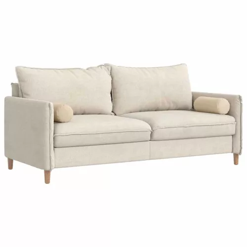 Hengerpárnák 2 pcs Krém Ø 15 x 40 cm Mikroszálas Szövet