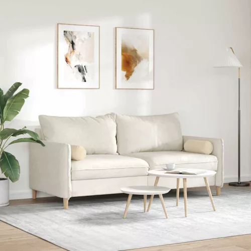 Hengerpárnák 2 pcs Krém Ø 15 x 40 cm Mikroszálas Szövet