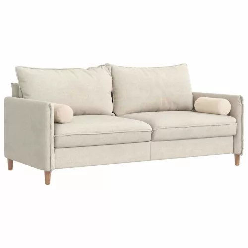 Hengerpárnák 2 pcs Bézs Ø 15 x 40 cm Mikroszálas Szövet