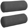 Hengerpárnák 2 pcs Sötétszürke Ø 15 x 40 cm Bársonyos szövet