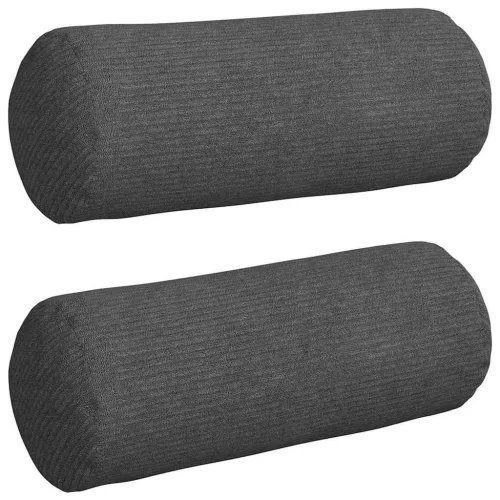 Hengerpárnák 2 pcs Sötétszürke Ø 15 x 40 cm Bársonyos szövet