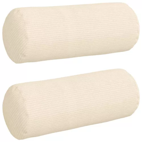 Hengerpárnák 2 pcs Krém Ø 15 x 40 cm Bársonyos szövet