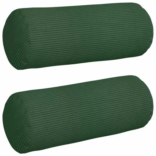 Hengerpárnák 2 pcs Sötétzöld Ø 15 x 40 cm Bársonyos szövet