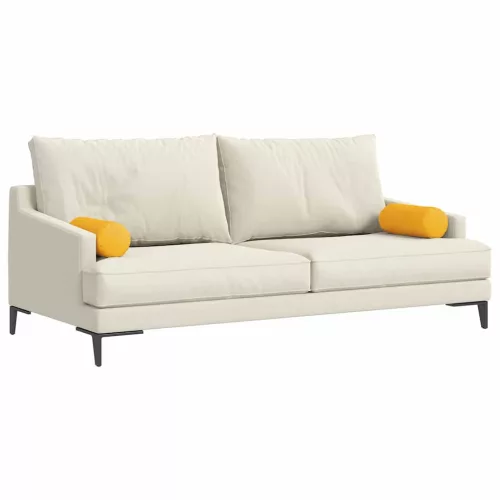 Hengerpárnák 2 pcs Világos sárga Ø 15 x 40 cm Bársonyos szövet