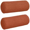 Hengerpárnák 2 pcs Piros Narancs Ø 15 x 40 cm Bársonyos szövet