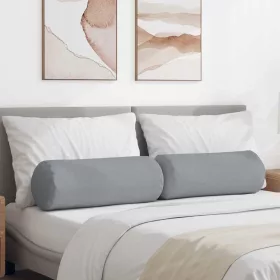 Hengerpárnák 2 pcs Világosszürke Ø 25 x 70 cm szövet