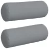 Hengerpárnák 2 pcs Világosszürke Ø 25 x 70 cm szövet