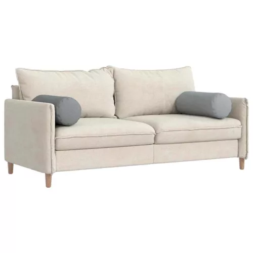 Hengerpárnák 2 pcs Világosszürke Ø 25 x 70 cm szövet