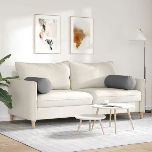 Hengerpárnák 2 pcs Sötétszürke Ø 25 x 70 cm szövet