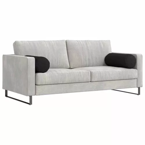 Hengerpárnák 2 pcs Fekete Ø 25 x 70 cm szövet