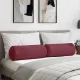 Hengerpárnák 2 pcs Bordó Ø 25 x 70 cm szövet