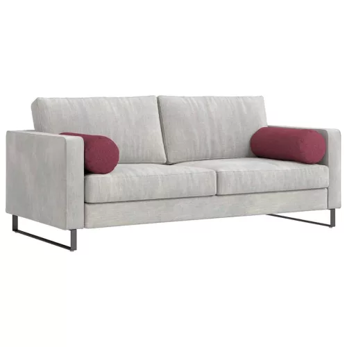 Hengerpárnák 2 pcs Bordó Ø 25 x 70 cm szövet