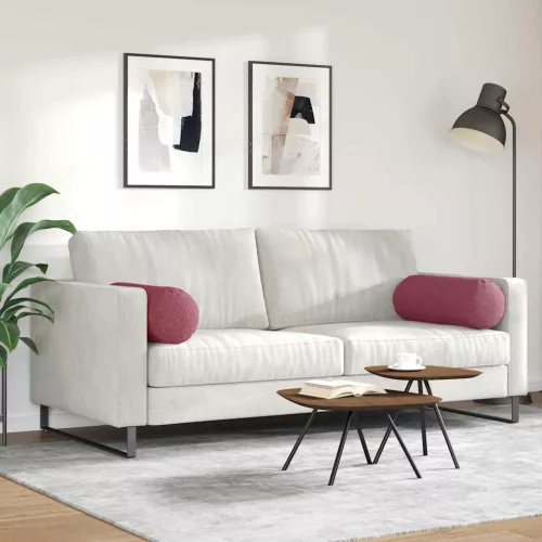 Hengerpárnák 2 pcs Bordó Ø 25 x 70 cm szövet