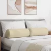 Hengerpárnák 2 pcs Krém Ø 25 x 70 cm szövet