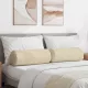 Hengerpárnák 2 pcs Krém Ø 25 x 70 cm szövet