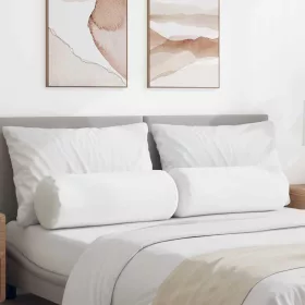 Hengerpárnák 2 pcs Fehér Ø 25 x 70 cm szövet