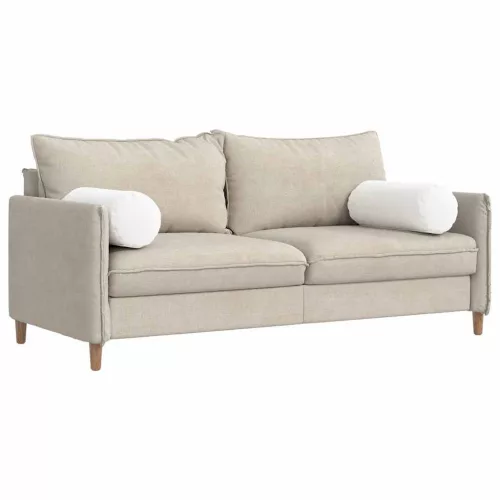 Hengerpárnák 2 pcs Fehér Ø 25 x 70 cm szövet