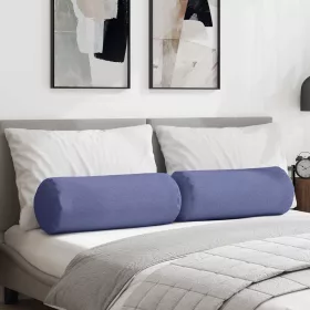 Hengerpárnák 2 pcs Farmerkék Ø 25 x 70 cm szövet