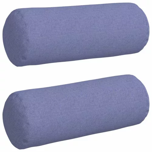 Hengerpárnák 2 pcs Farmerkék Ø 25 x 70 cm szövet