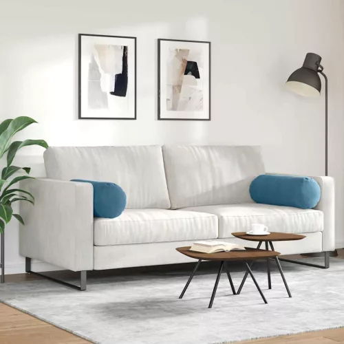 Hengerpárnák 2 pcs Kék Ø 25 x 70 cm Bársonyos szövet