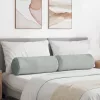 Hengerpárnák 2 pcs Világosszürke Ø 25 x 70 cm Bársonyos szövet