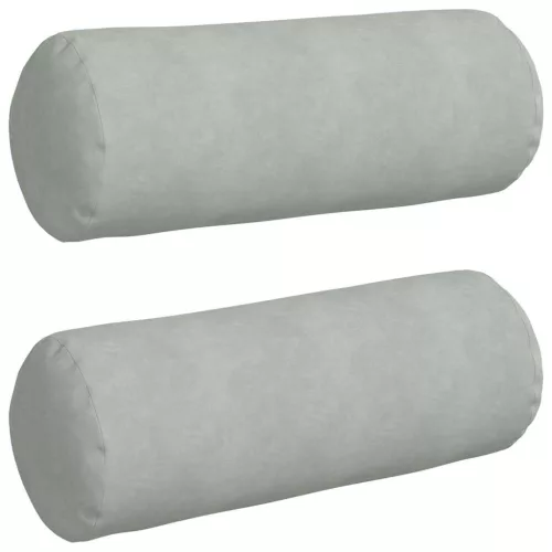 Hengerpárnák 2 pcs Világosszürke Ø 25 x 70 cm Bársonyos szövet
