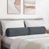 Hengerpárnák 2 pcs Sötétszürke Ø 25 x 70 cm Bársonyos szövet