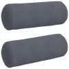 Hengerpárnák 2 pcs Sötétszürke Ø 25 x 70 cm Bársonyos szövet