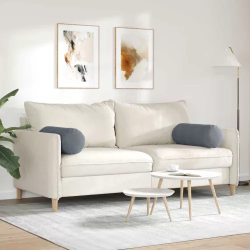 Hengerpárnák 2 pcs Sötétszürke Ø 25 x 70 cm Bársonyos szövet