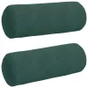 Hengerpárnák 2 pcs Sötétzöld Ø 25 x 70 cm Bársonyos szövet