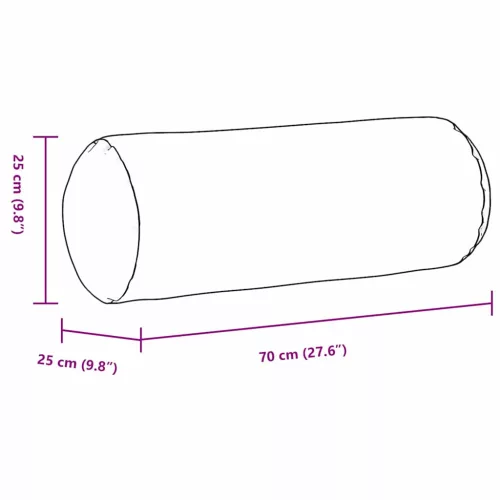 Hengerpárnák 2 pcs Sötétzöld Ø 25 x 70 cm Bársonyos szövet