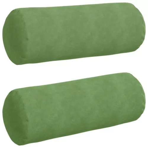 Hengerpárnák 2 pcs Világos zöld Ø 25 x 70 cm Bársonyos szövet
