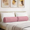 Hengerpárnák 2 pcs Rózsaszín Ø 25 x 70 cm Bársonyos szövet