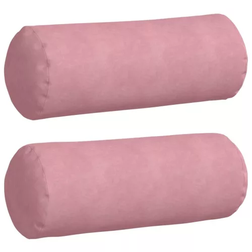 Hengerpárnák 2 pcs Rózsaszín Ø 25 x 70 cm Bársonyos szövet