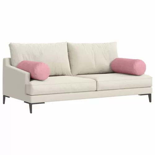 Hengerpárnák 2 pcs Rózsaszín Ø 25 x 70 cm Bársonyos szövet