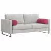 Hengerpárnák 2 pcs Bordó Ø 25 x 70 cm Bársonyos szövet