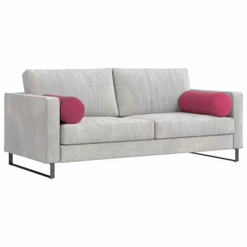 Hengerpárnák 2 pcs Bordó Ø 25 x 70 cm Bársonyos szövet