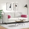Hengerpárnák 2 pcs Bordó Ø 25 x 70 cm Bársonyos szövet