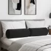 Hengerpárnák 2 pcs Fekete Ø 25 x 70 cm Bársonyos szövet