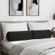 Hengerpárnák 2 pcs Fekete Ø 25 x 70 cm Bársonyos szövet