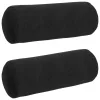 Hengerpárnák 2 pcs Fekete Ø 25 x 70 cm Bársonyos szövet