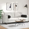 Hengerpárnák 2 pcs Fekete Ø 25 x 70 cm Bársonyos szövet