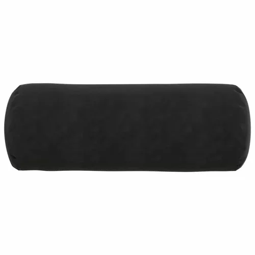 Hengerpárnák 2 pcs Fekete Ø 25 x 70 cm Bársonyos szövet