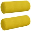 Hengerpárnák 2 pcs Sárga Ø 25 x 70 cm Bársonyos szövet