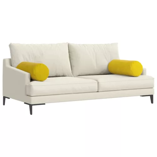Hengerpárnák 2 pcs Sárga Ø 25 x 70 cm Bársonyos szövet
