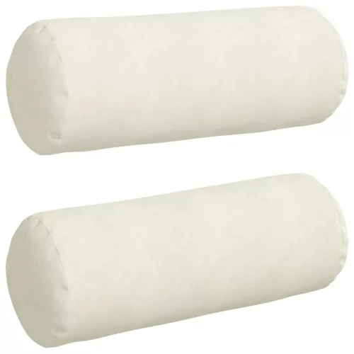 Hengerpárnák 2 pcs Krém Ø 25 x 70 cm Bársonyos szövet